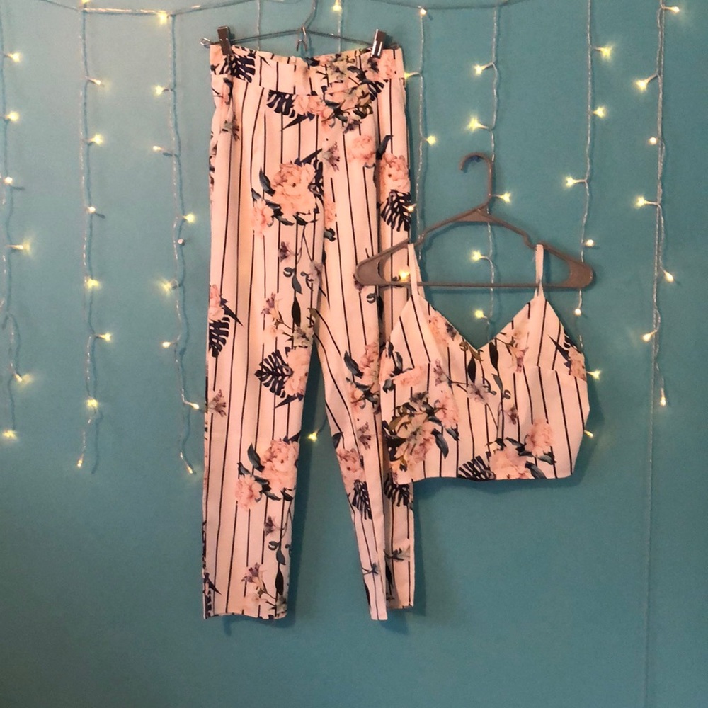 2 piece pants suit